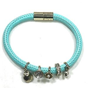 Heidi Daus Turquoise Charm Bracelet with Gold Accents